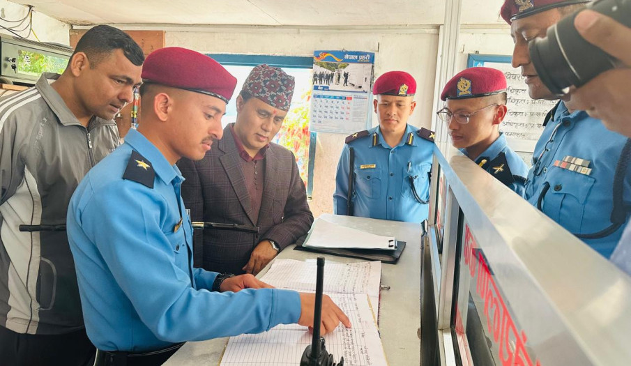 प्नमुख जिल्ला अधिकारी श्री कृष्ण प्रसाद खनालज्यूबाट गरिएको अनुगमन तथा निरीक्षण, २०८२